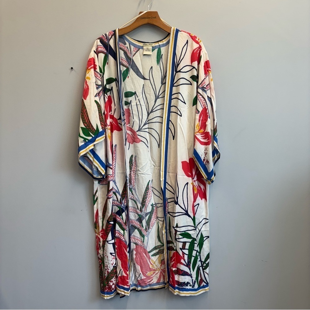 Flying Tomato Floral Kimono Cardigan Cover Up M/L